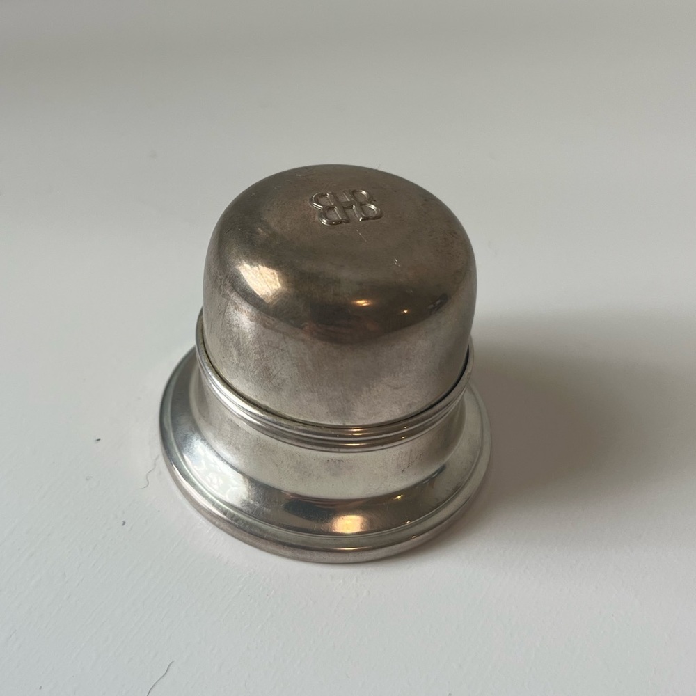 Vintage Burks sterling silver ring box.